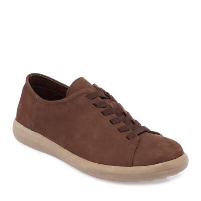  Kahve Nubuk Deri Erkek Sneaker - E24I1AY56824-A39 