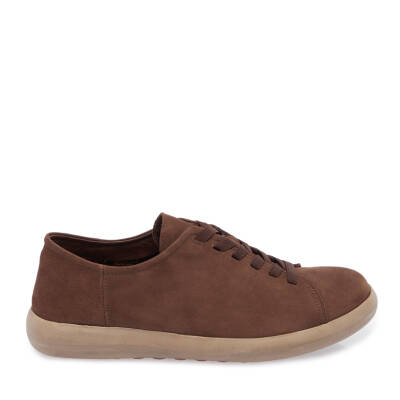  Kahve Nubuk Deri Erkek Sneaker - E24I1AY56824-A39 - 3