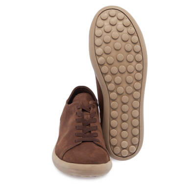  Kahve Nubuk Deri Erkek Sneaker - E24I1AY56824-A39 - 4