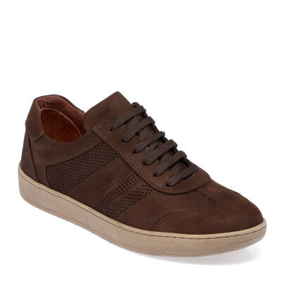  Kahve Nubuk Deri Erkek Sneaker - E24I1AY56862-A39 