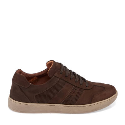  Kahve Nubuk Deri Erkek Sneaker - E24I1AY56862-A39 - 3