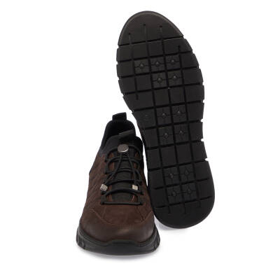  Kahve Nubuk Deri Erkek Sneaker - E24S1AY56980-A39 - 4