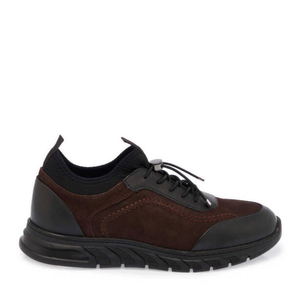 Kahve Nubuk Deri Erkek Sneaker - E24S1AY56981-A39 - 3