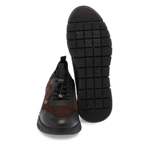 Kahve Nubuk Deri Erkek Sneaker - E24S1AY56981-A39 - 4