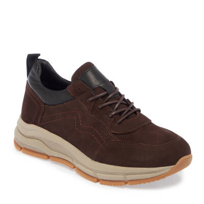  Kahve Nubuk Deri Erkek Sneaker - E24S1AY56982-A39 