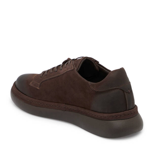 Kahve Nubuk Deri Erkek Sneaker - E25S1AY57471-A39 - 2