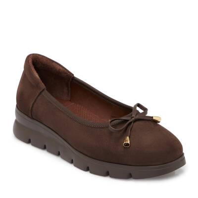Kahve Nubuk Deri Kadın Casual Ayakkabı - K25S1AY68244-A39 - 1