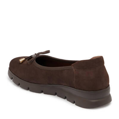 Kahve Nubuk Deri Kadın Casual Ayakkabı - K25S1AY68244-A39 - 2
