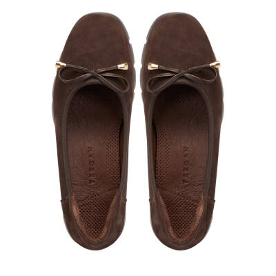 Kahve Nubuk Deri Kadın Casual Ayakkabı - K25S1AY68244-A39 - 5