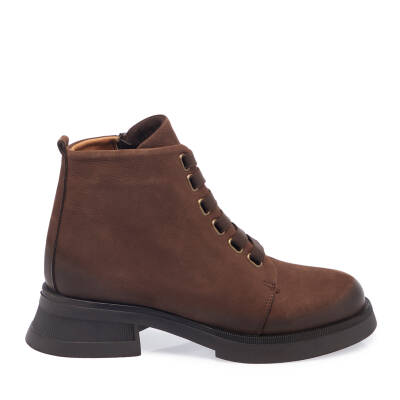 Kahve Nubuk Deri Kadın Casual Bot - K23K1BT66964-A39 - 3