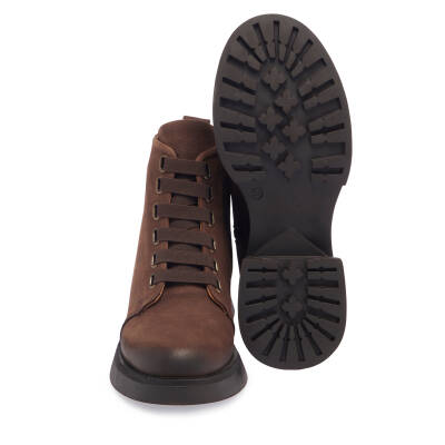 Kahve Nubuk Deri Kadın Casual Bot - K23K1BT66964-A39 - 4