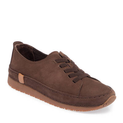 Kahve Nubuk Deri Kadın Sneaker - K24I1AY67268-A39 
