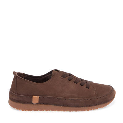 Kahve Nubuk Deri Kadın Sneaker - K24I1AY67268-A39 - 3