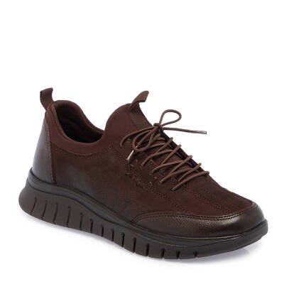  Kahve Nubuk Deri Kadın Sneaker - K24S1AY67658-A24 