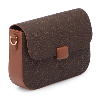 Kahve Print Kadın Omuz Çantası - S25Y1PR09172-R1P - 2