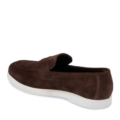 Kahve Süet Deri Erkek Loafer - E24I1AY56784-B85 - 2
