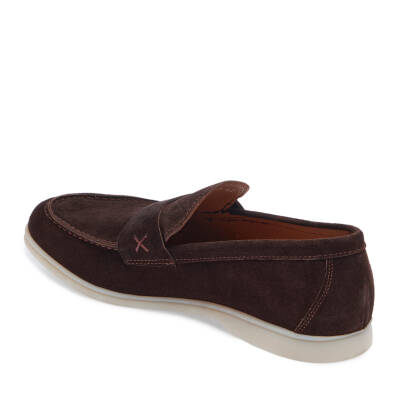  Kahve Süet Deri Erkek Loafer - E24I1AY56788-B85 - 2