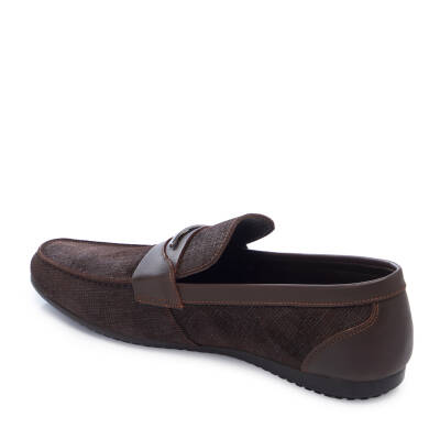 Kahve Süet Deri Erkek Loafer - E25I1AY57158-T3M - 2