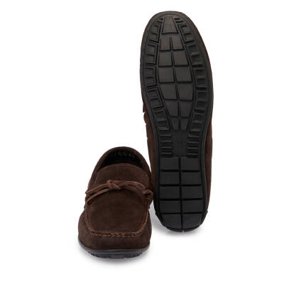 Kahve Süet Deri Erkek Loafer - E25I1AY57297-B85 - 4