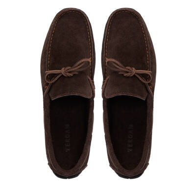 Kahve Süet Deri Erkek Loafer - E25I1AY57297-B85 - 5
