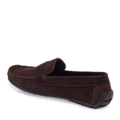 Kahve Süet Deri Erkek Loafer - E25I1AY57298-B85 - 2
