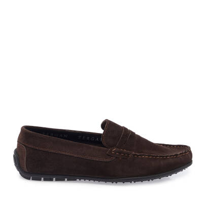 Kahve Süet Deri Erkek Loafer - E25I1AY57298-B85 - 3