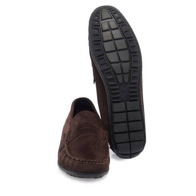Kahve Süet Deri Erkek Loafer - E25I1AY57298-B85 - 4