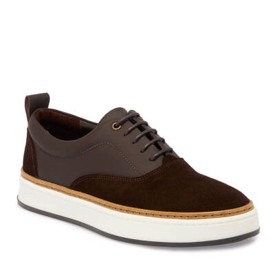 Kahve Süet Deri Erkek Sneaker - E24S1AY57070-B85 