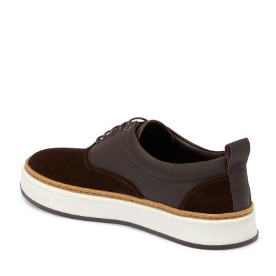 Kahve Süet Deri Erkek Sneaker - E24S1AY57070-B85 - 2
