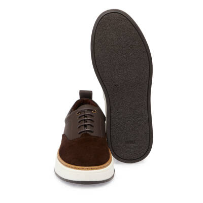 Kahve Süet Deri Erkek Sneaker - E24S1AY57070-B85 - 4