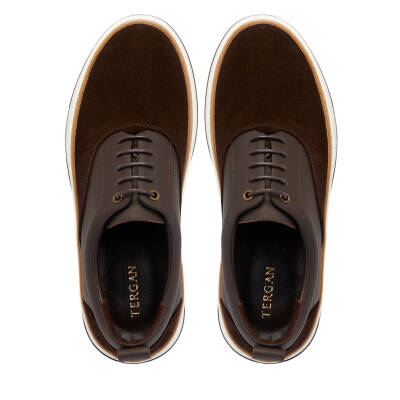 Kahve Süet Deri Erkek Sneaker - E24S1AY57070-B85 - 5