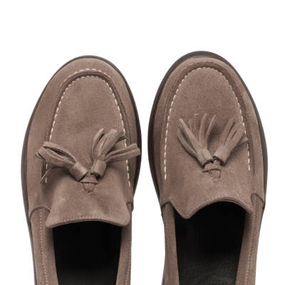 Kahve Süet Deri Kadın Casual Ayakkabı - K24S1AY67688-K32 - 5