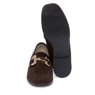  Kahve Süet Deri Kadın Loafer - K23S1AY66787-B85 - 4