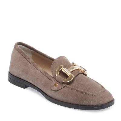  Kahve Süet Deri Kadın Loafer - K23S1AY66787-T86 