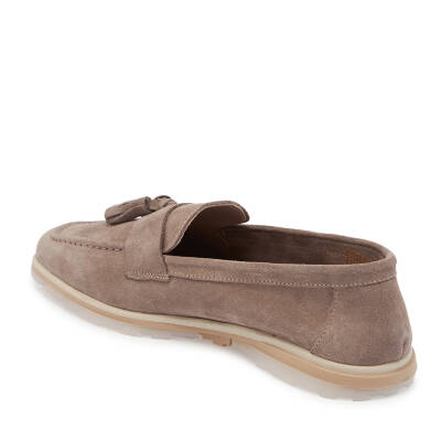  Kahve Süet Deri Kadın Loafer - K24I1AY67311-T86 - 2