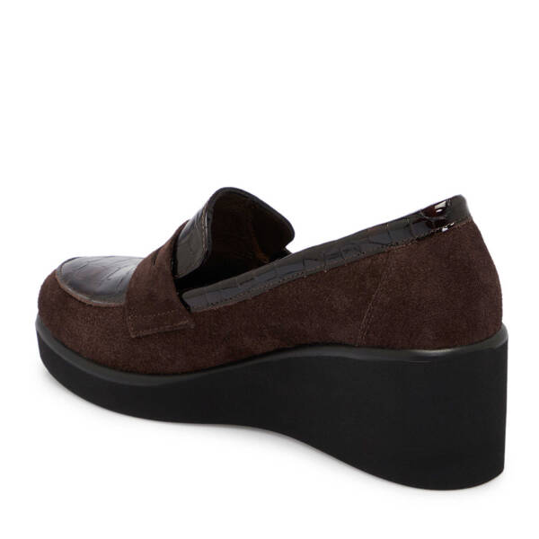 Kahve Süet Deri Kadın Makosen - K25S1AY68213-B85 - 2