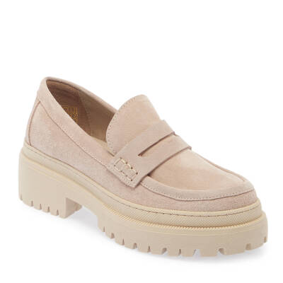  Kahve Süet Deri Kadın Loafer - K24I1AY67496-U2Y 