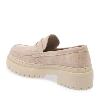  Kahve Süet Deri Kadın Loafer - K24I1AY67496-U2Y - 2