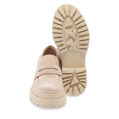  Kahve Süet Deri Kadın Loafer - K24I1AY67496-U2Y - 4