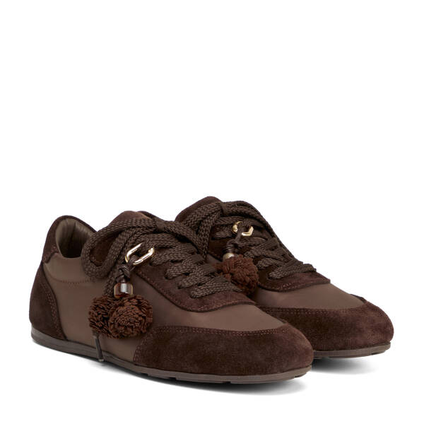 KAHVE-SÜET / KAHVE-TEKSTİL Deri-Tekstil Kadın Sneaker - K26S1AY68841-V4W - 2