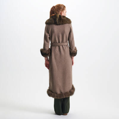 Kahve Tekstil - Kürk Kadın Kürk Kaban - K23KKM320380-Q8B - 4