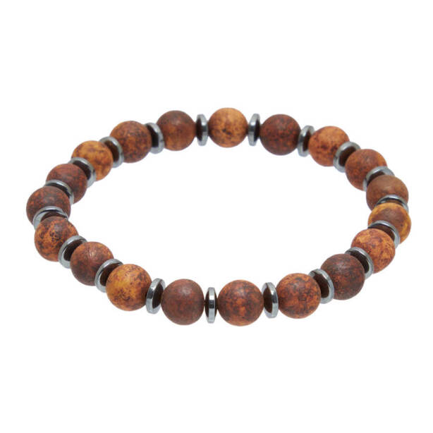 Kahverengi Akik Erkek Bileklik - E1BLK0410300-D63 - 1