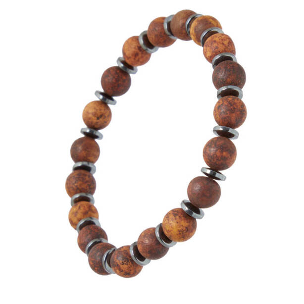 Kahverengi Akik Erkek Bileklik - E1BLK0410300-D63 - 2