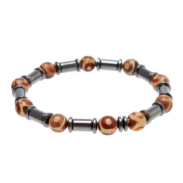 Kahverengi Akik Erkek Bileklik - E1BLK0410404-D63 - 1