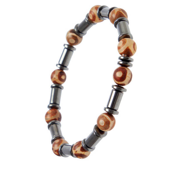 Kahverengi Akik Erkek Bileklik - E1BLK0410404-D63 - 2