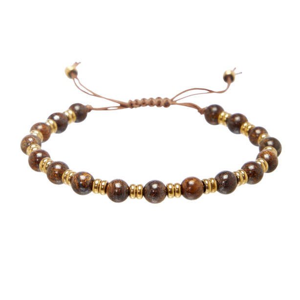 Kahverengi Bronzit Erkek Bileklik - E1BLK0410480-D63 - 1