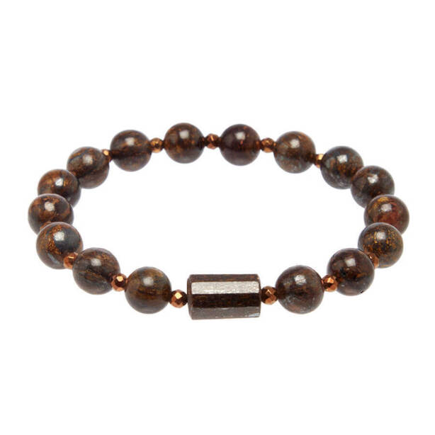 Kahverengi Bronzit Kadın Bileklik - K1BLK0450215-D63 - 1