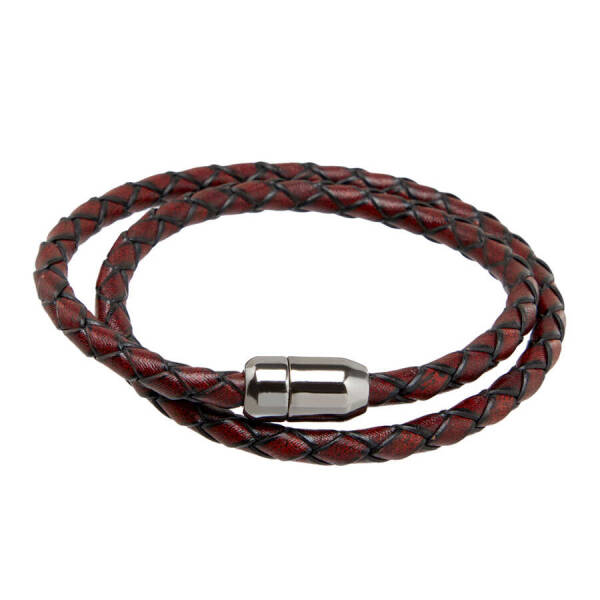 Kahverengi Deri Erkek Bileklik - E1BLK0410169-R9O - 3