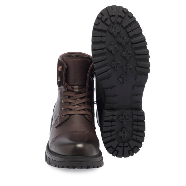 Kahverengi Hakiki Deri Erkek Bot - E23K1BT56528-A42 - 4