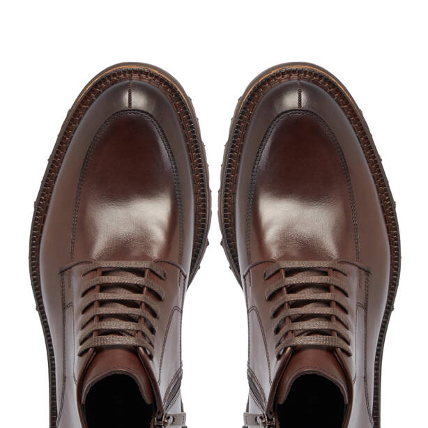 Kahverengi Hakiki Deri Erkek Bot - E23K1BT56532-A24 - 5